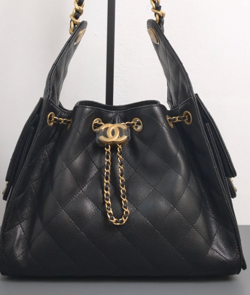 Torebka Chanel 25 small black lamb/gold new 2025