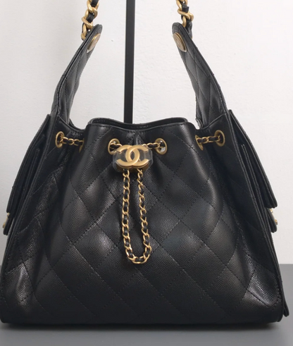 Torebka Chanel 25 small black lamb/gold new 2025