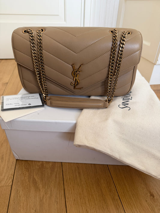 Torebka Saint Laurent new Lou Lou medium natural tan NEW