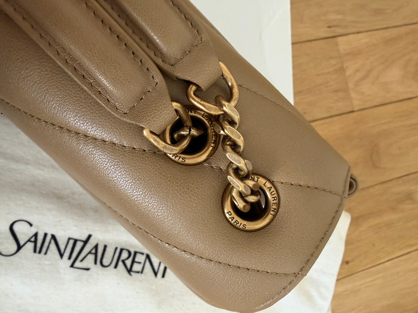 Torebka Saint Laurent new Lou Lou medium natural tan NEW