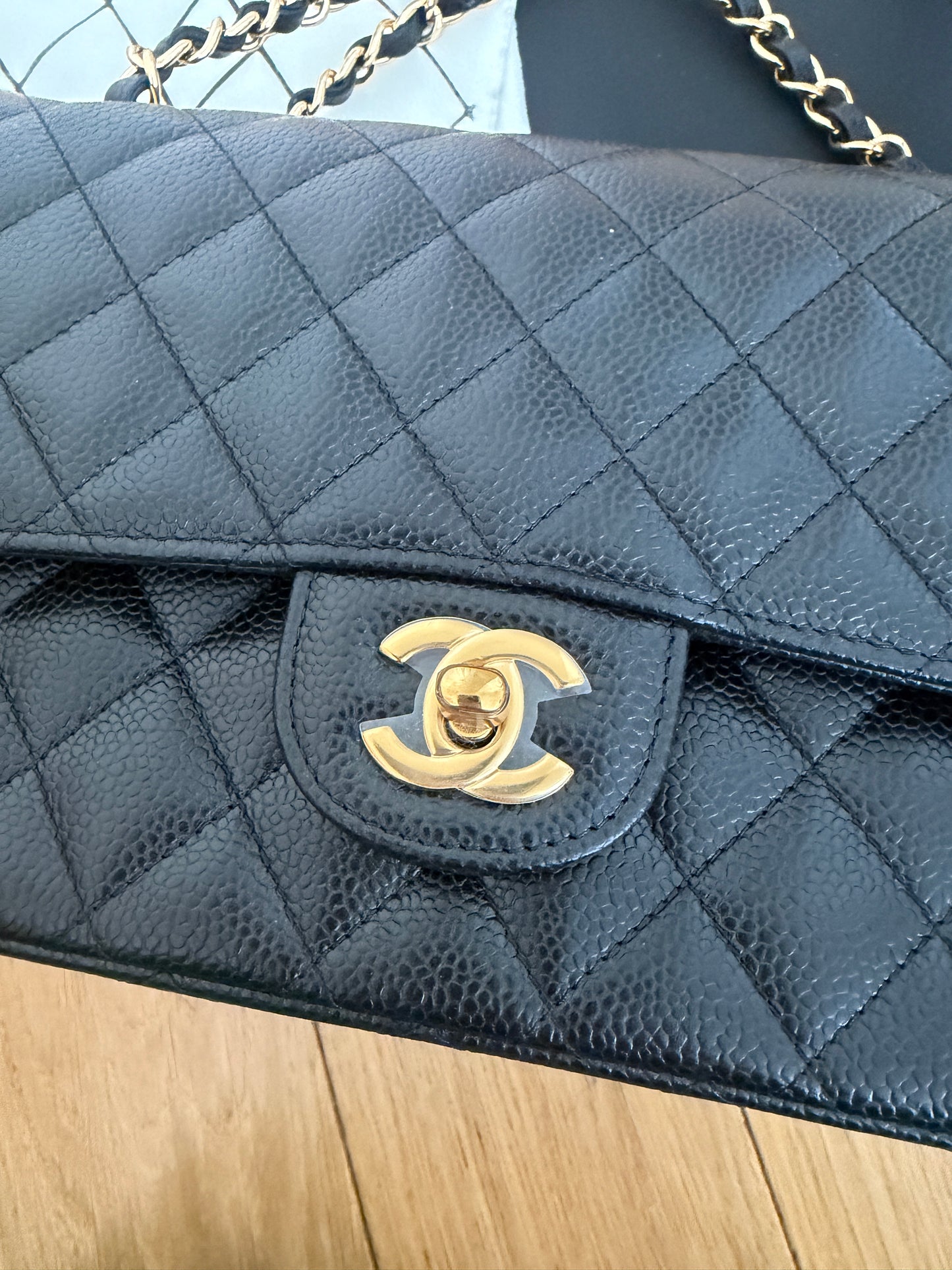 Torebka Chanel medium black caviar/gold 2023 NEW