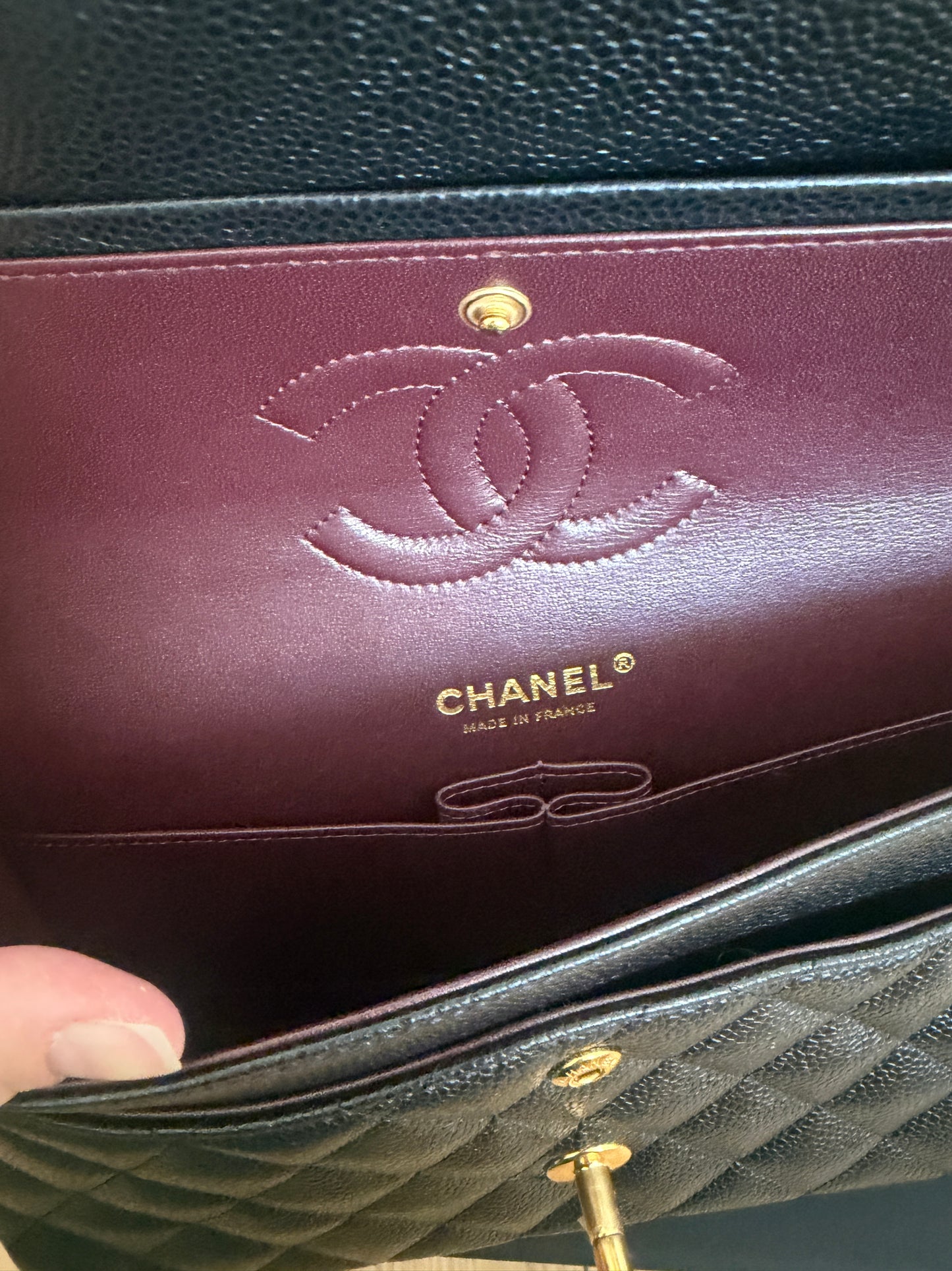 Torebka Chanel medium black caviar/gold 2023 NEW