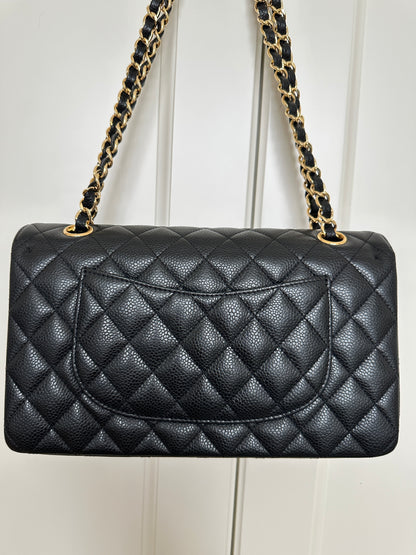 Chanel medium classic black caviar/gold hdw NEW 2022