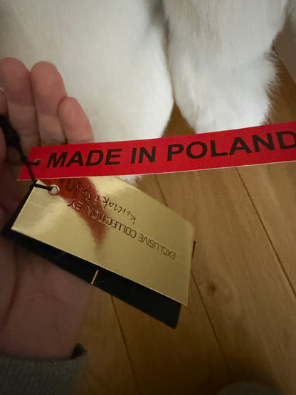 Luksusowe Futro z Lisa Białego 2w1 z Kapturem M/38