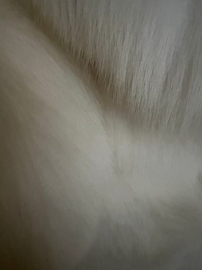 Luksusowe Futro z Lisa Białego 2w1 z Kapturem M/38