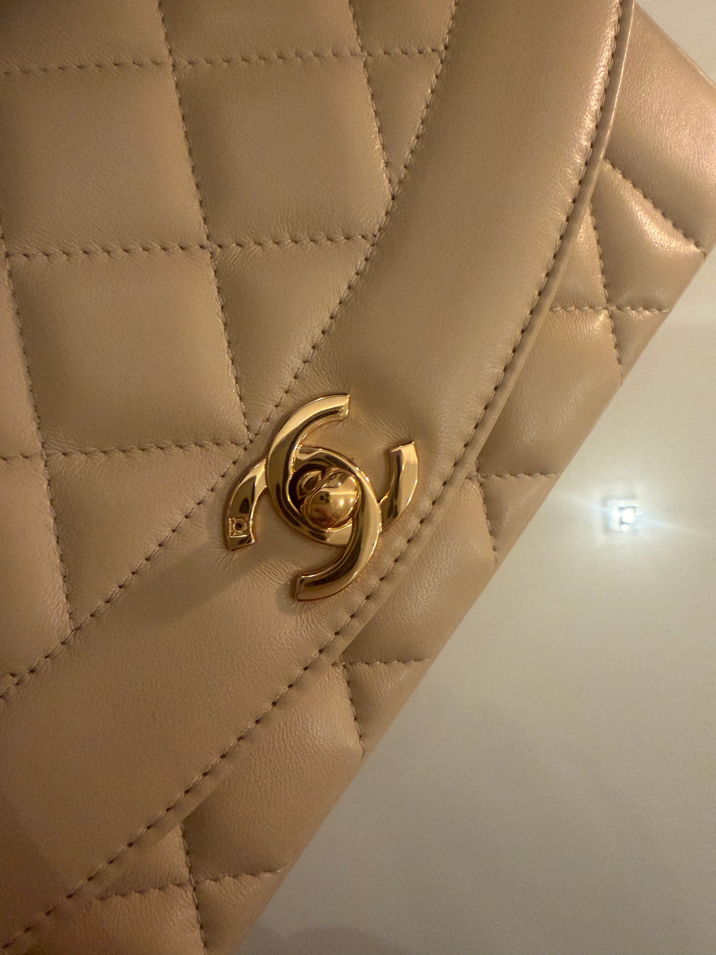 Torebka Chanel Diana small beż VINTAGE