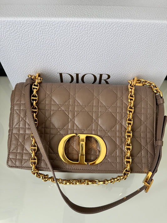 Torebka Dior Caro medium chłodny róż