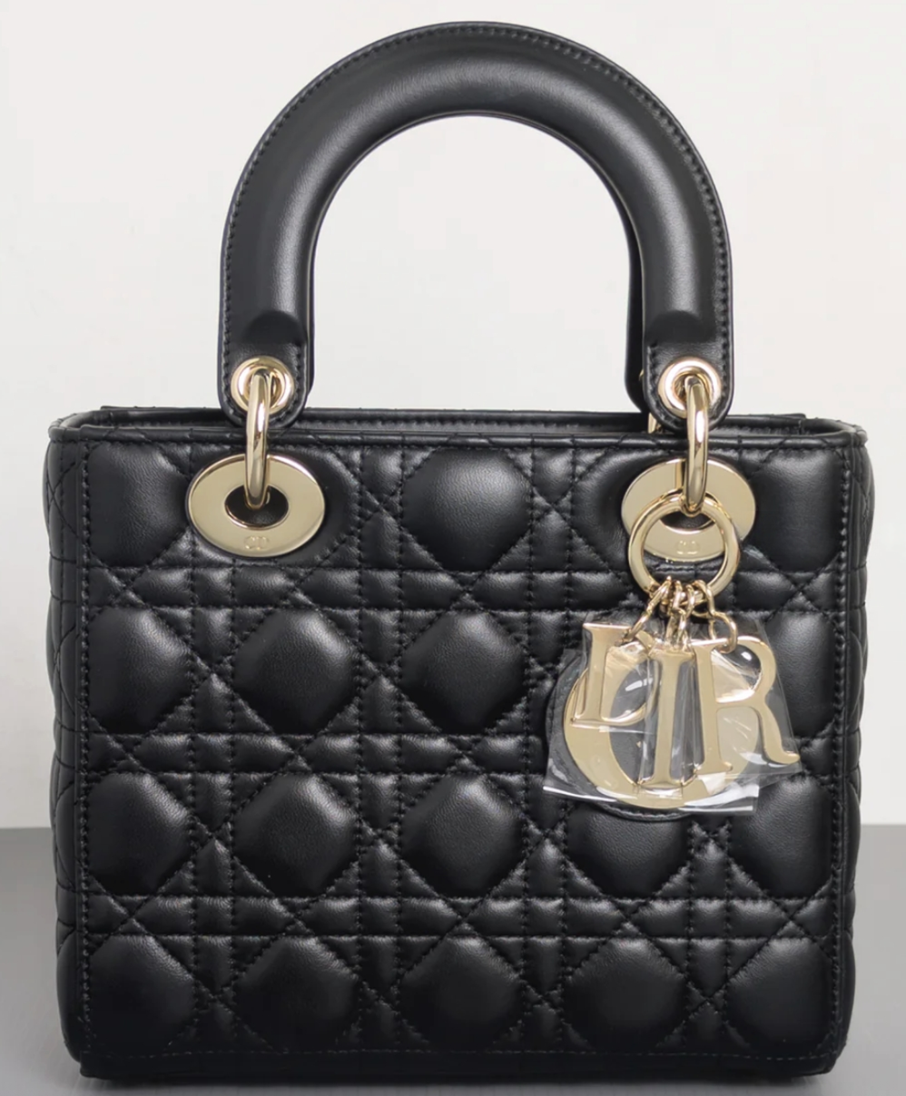 Torebka Lady Dior small black/gold NEW