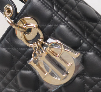 Torebka Lady Dior small black/gold NEW