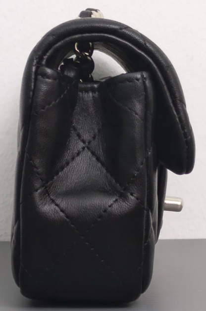 Torebka Chanel Mini Rectangle black lambskin/silver PERFECT