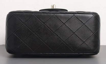 Torebka Chanel Mini Square black lamb/silver PERFECT