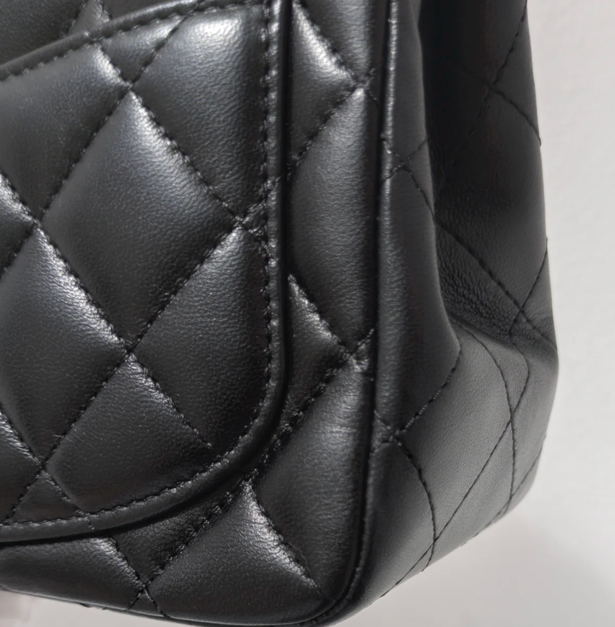 Torebka Chanel Mini Square black lamb/silver PERFECT