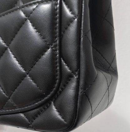 Torebka Chanel Mini Square black lamb/silver PERFECT