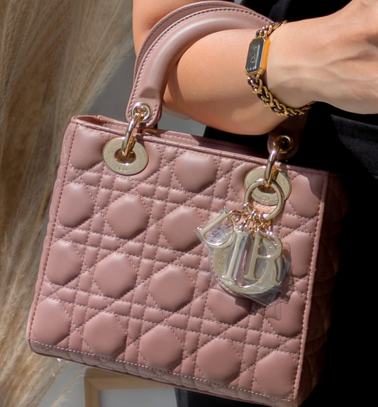 Torebka Lady Dior small blaush pink/light gold hdw NEW 2021