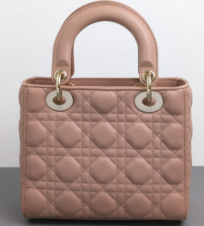 Torebka Lady Dior small blaush pink/light gold hdw NEW 2021