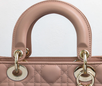 Torebka Lady Dior small blaush pink/light gold hdw NEW 2021