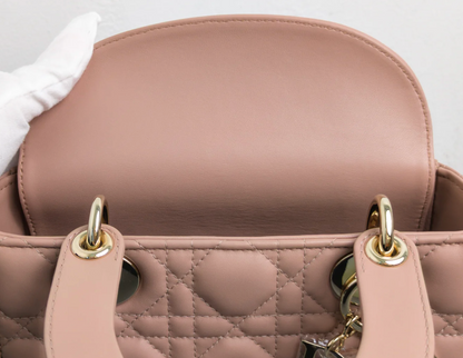 Torebka Lady Dior small blaush pink/light gold hdw NEW 2021