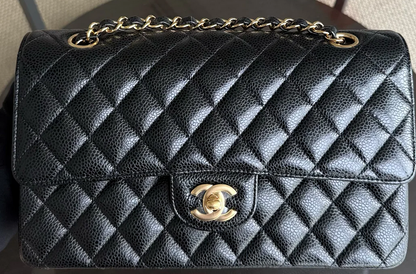 Torebka Chanel classic flap medium black caviar/gold hdw 2018r. NOWA