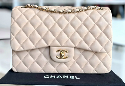 Torebka Chanel jumbo beige/gold 2014