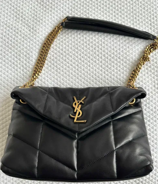Torebka Saint Laurent Lou Lou Puffer small black/gold