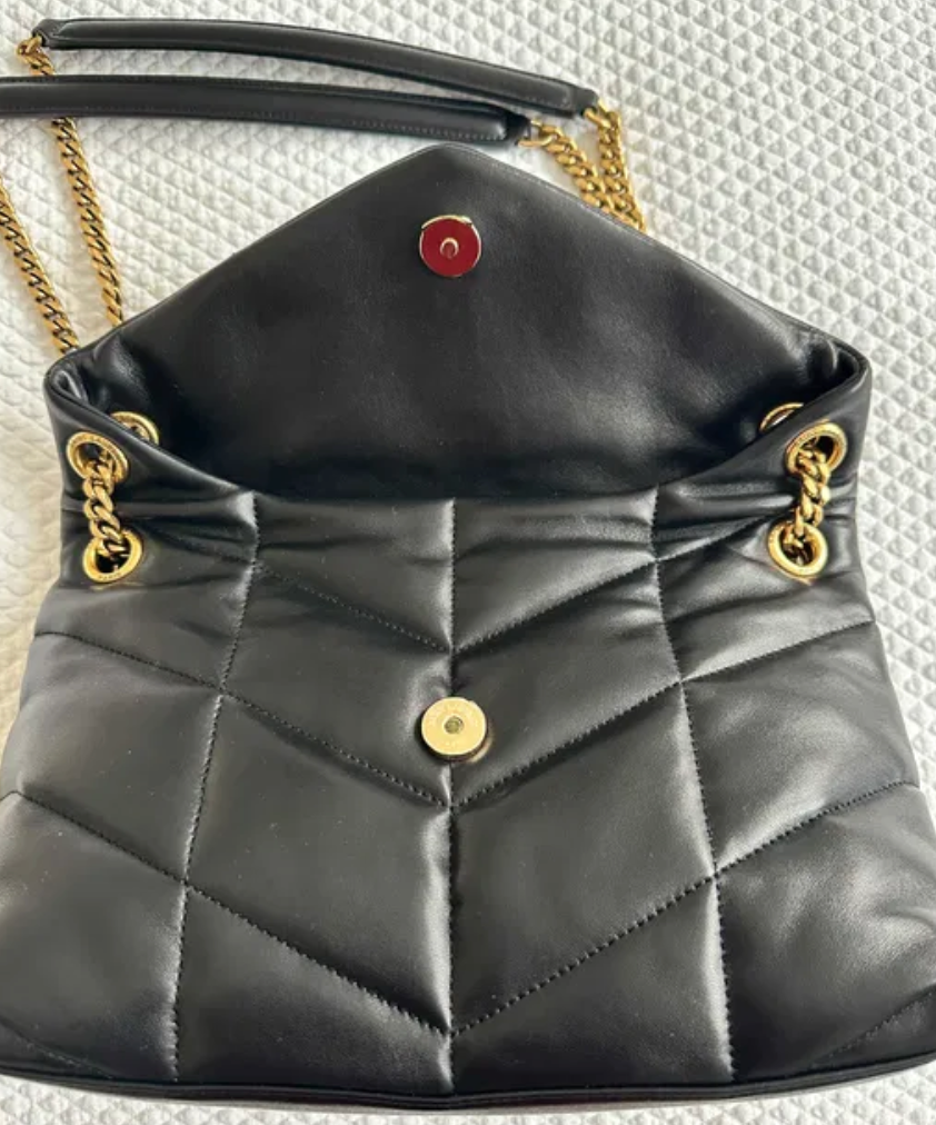Torebka Saint Laurent Lou Lou Puffer small black/gold