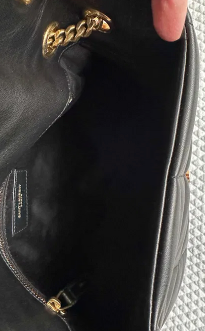 Torebka Saint Laurent Lou Lou Puffer small black/gold