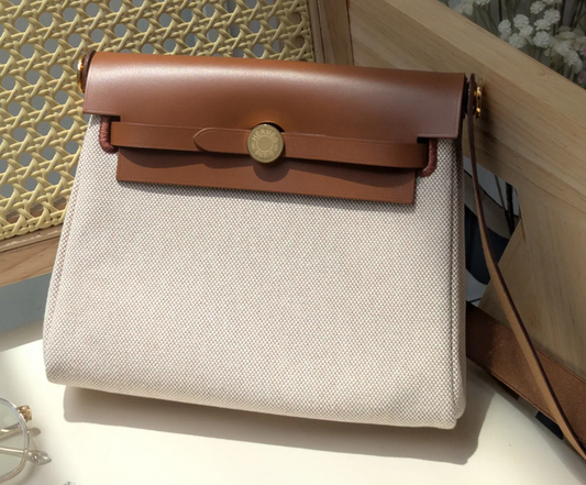 Torebka Hermes Her Bag 20 Ecru Beige/Fauve Gold Hardware nowa