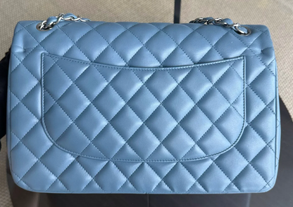 Torebka Chanel jumbo lamb blue/silver 2013