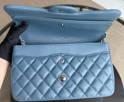 Torebka Chanel jumbo lamb blue/silver 2013