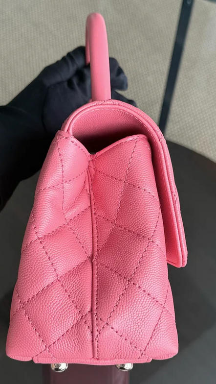 Torebka Chanel Coco Handle small pink/gold caviar NEW FULL SET