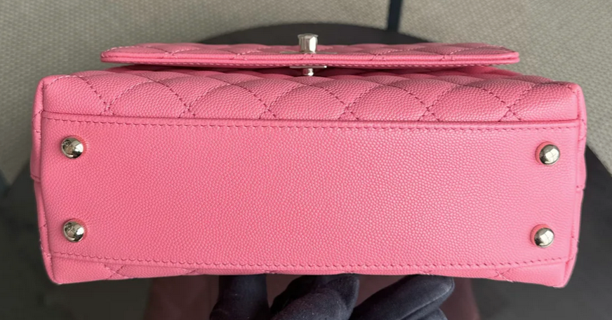 Torebka Chanel Coco Handle small pink/gold caviar NEW FULL SET