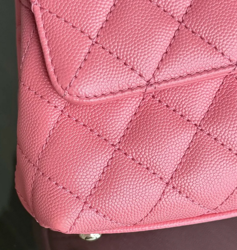 Torebka Chanel Coco Handle small pink/gold caviar NEW FULL SET