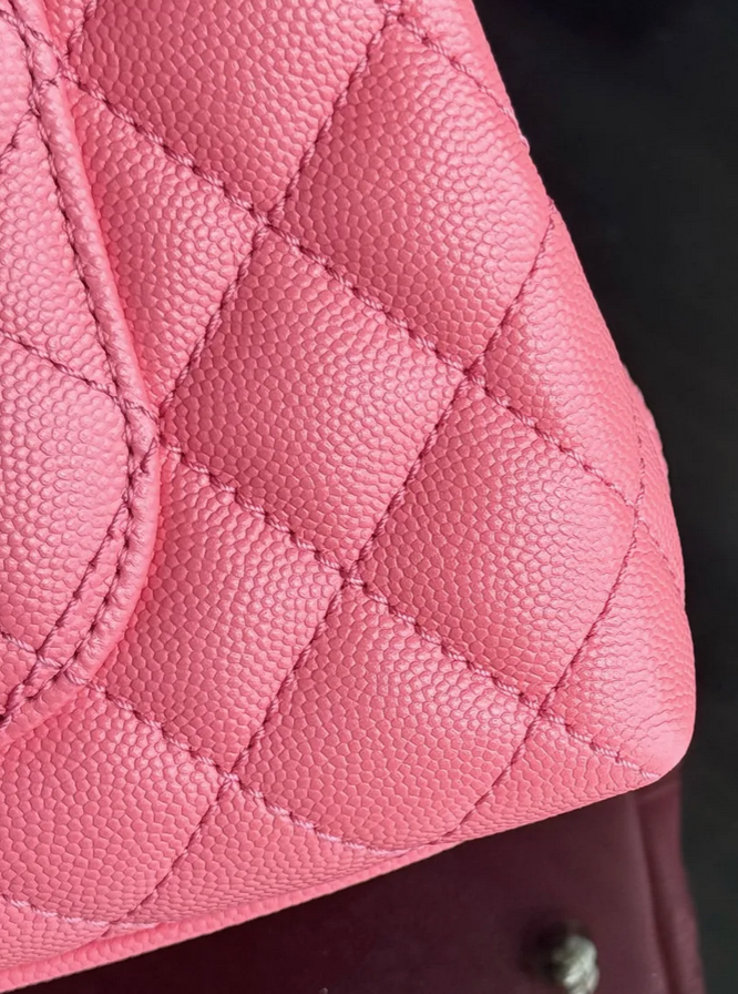 Torebka Chanel Coco Handle small pink/gold caviar NEW FULL SET