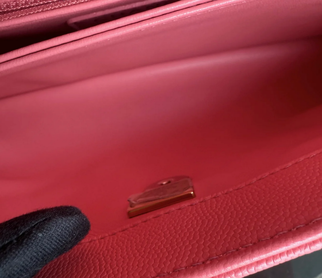 Torebka Chanel Coco Handle small pink/gold caviar NEW FULL SET