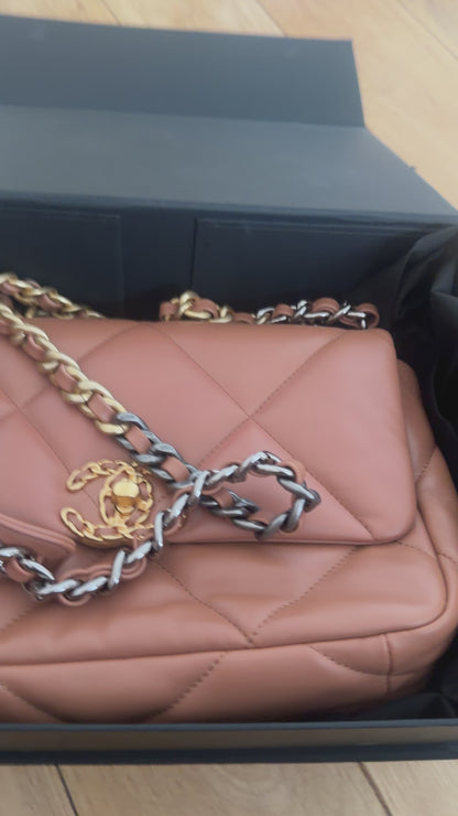 Torebka Chanel 19 small caramel nowa