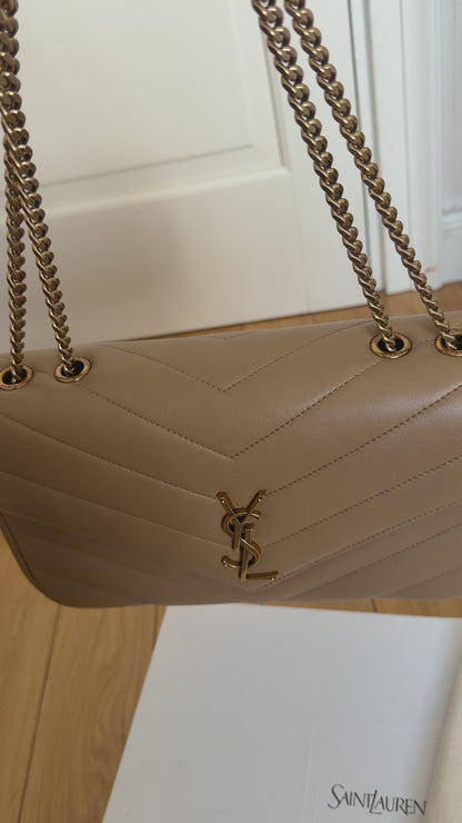 Torebka Saint Laurent new Lou Lou medium natural tan NEW