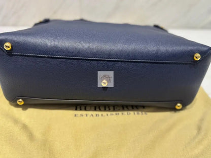 Torebka Burberry granat skóra z paskiem nowa