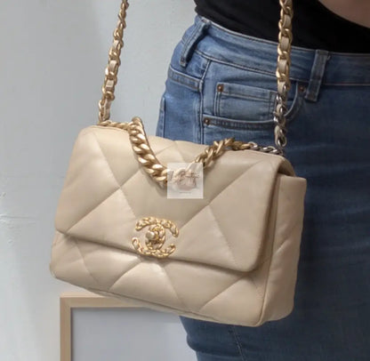 Torebka Chanel 19 small beż jak nowa 2021r