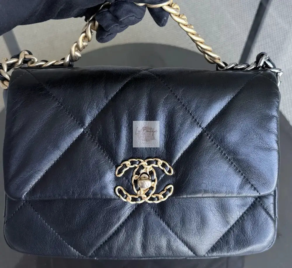 Torebka Chanel 19 small black/gold z rachunkiem