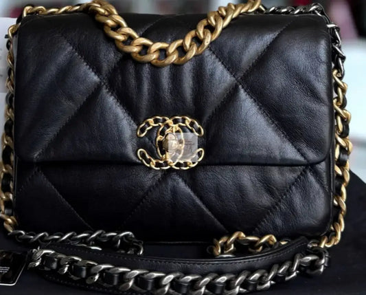 Torebka Chanel 19 small black/gold z rachunkiem