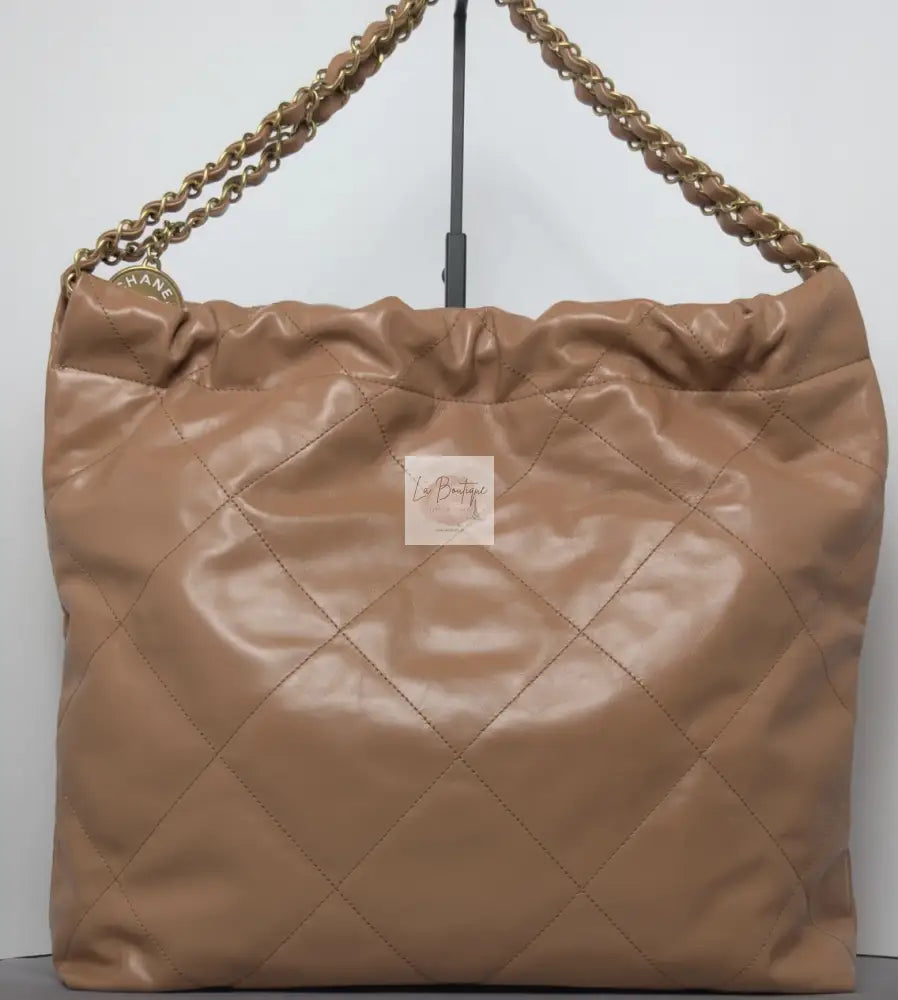 Torebka Chanel 22 medium caramel/gold nowa
