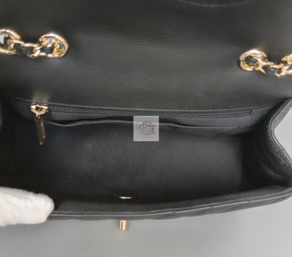 Torebka Chanel Chevron Mini | Black Lambskin Light Gold Hardware 2019 jak nowa