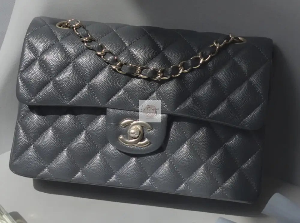 Torebka Chanel classic double flap small dark grey NOWA