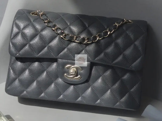 Torebka Chanel classic double flap small dark grey NOWA