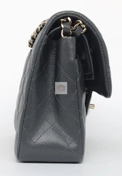 Torebka Chanel classic double flap small dark grey NOWA