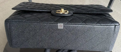 Torebka Chanel classic duoble flap maxi czarna/gold hdw