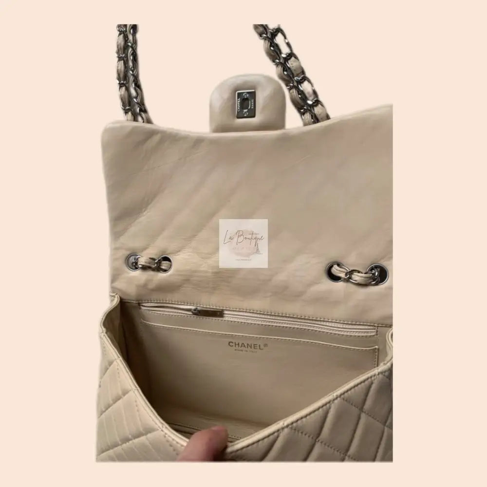 Torebka Chanel Classic Flap Lambskin Seria 12 Beige Jumbo