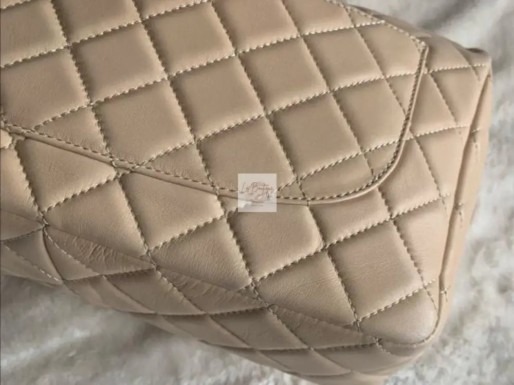 Torebka Chanel Classic Flap Lambskin Seria 12 Beige Jumbo