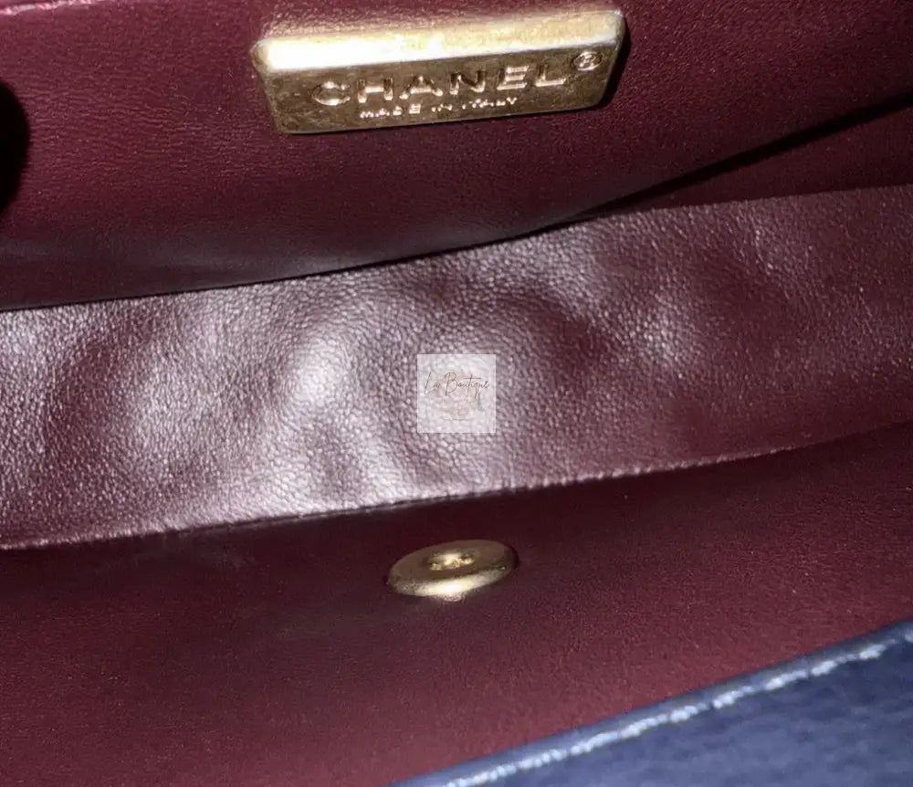 Torebka Chanel Classic flap Rock The Corner medium dark blue seria 24