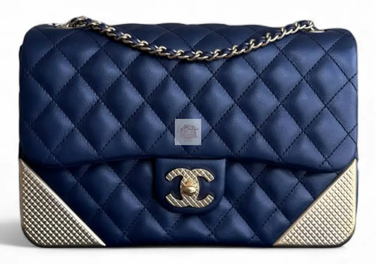 Torebka Chanel Classic flap Rock The Corner medium dark blue seria 24